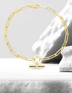 Bracelet breloque Plaqué or & oxydes de zirconium SO OR