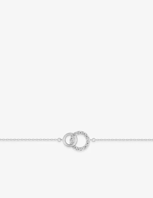 Bracelet cercle en or blanc 375‰ et oxyde de zirconium SO OR