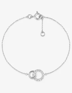 Bracelet cercle en or blanc 375‰ et oxyde de zirconium SO OR