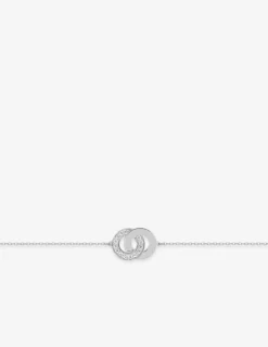 Bracelet cercle en or blanc 375‰ et oxyde de zirconium SO OR