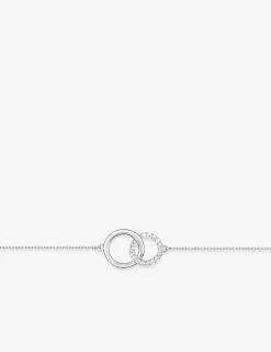Bracelet cercle en or blanc 375‰ et oxyde de zirconium SO OR