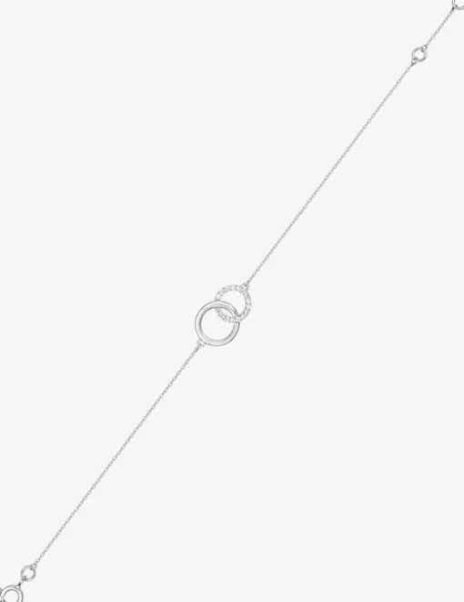 Bracelet cercle en or blanc 375‰ et oxyde de zirconium SO OR