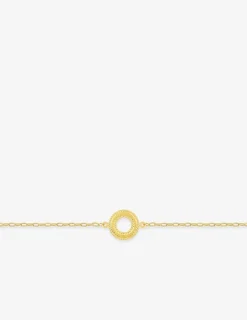 Bracelet cercle liseré perlé or jaune 375‰ SO OR