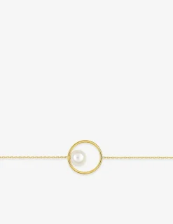 Bracelet cercle or jaune 375‰ et perle 6 mm SO OR