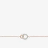 Bracelet cercle plaqué or rose et cercle rhodium avec oxydes de zirconium entrelacés SO OR