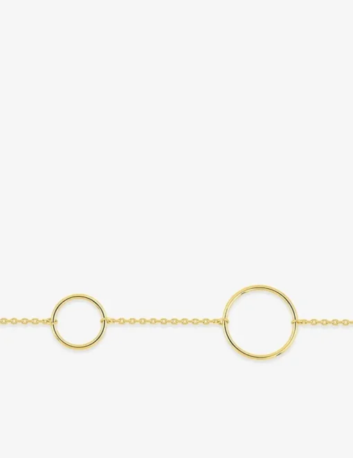 Bracelet cercles 15 mm et 10 mm plaqué or SO OR