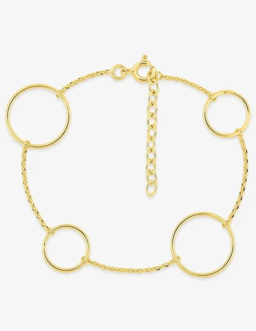 Bracelet cercles 15 mm et 10 mm plaqué or SO OR