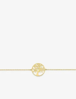 Bracelet chaine et arbre de vie en or jaune 375 ‰ SO OR
