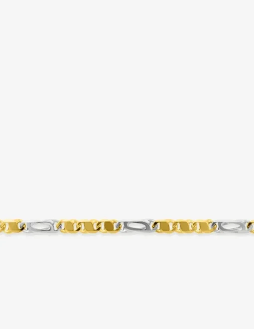 Bracelet Chaîne bicolore or 375 ‰ SO OR