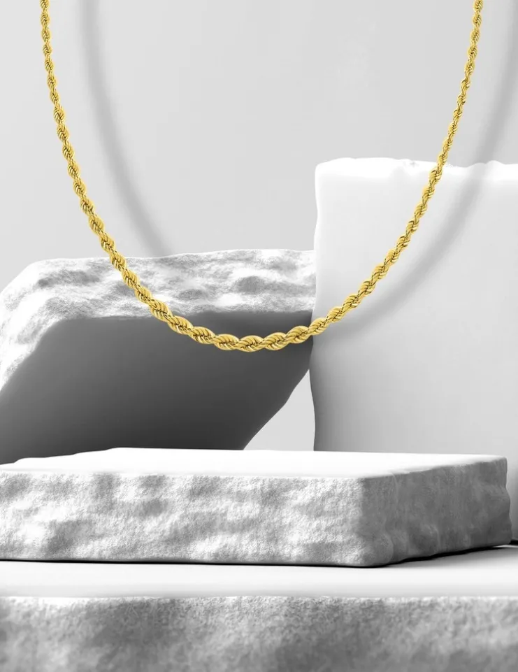 Bracelet Chaîne corde en or jaune 375 ‰ SO OR