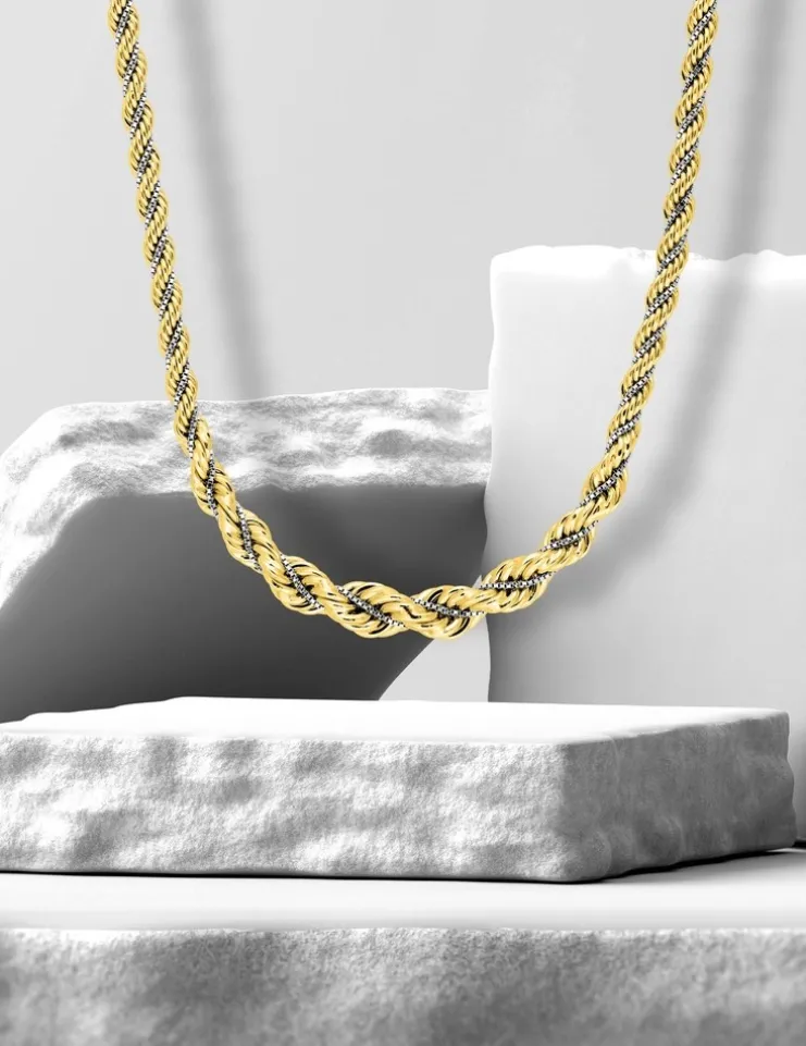 Bracelet Chaîne corde en or jaune 375 ‰ SO OR