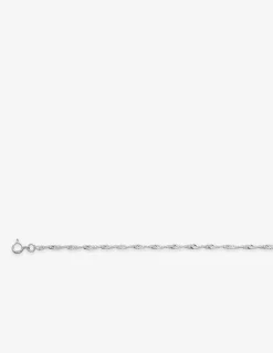 Bracelet Chaîne de cheville Singapour argent rhodié 925 ‰ SO OR
