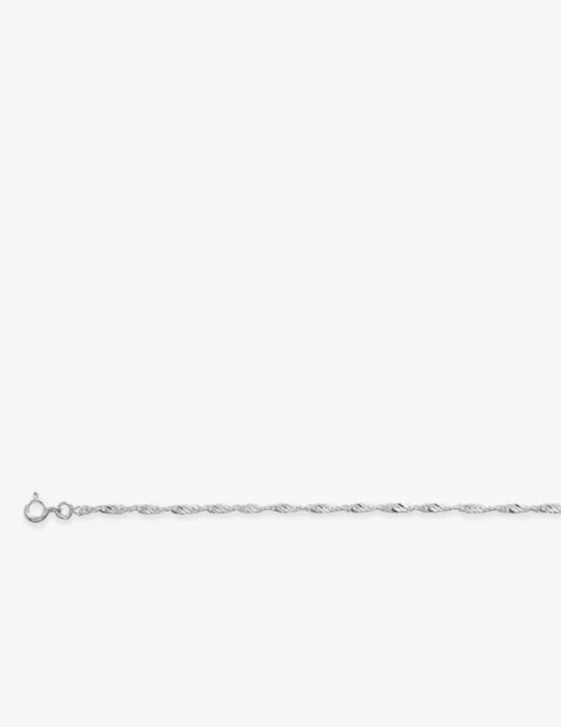 Bracelet Chaîne de cheville Singapour argent rhodié 925 ‰ SO OR