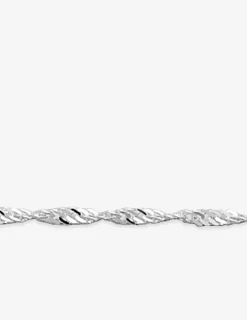 Bracelet Chaîne de cheville Singapour argent rhodié 925 ‰ SO OR
