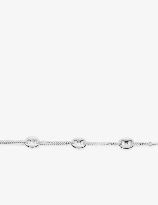 Bracelet chaîne et grains de café argent 925‰ rhodié SO OR