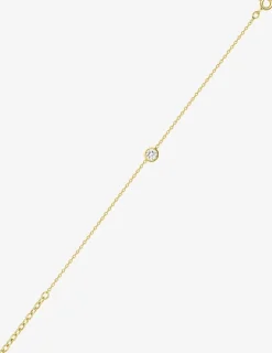 Bracelet chaîne forçat plaqué or et oxyde de zirconium serti clos SO OR