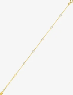 Bracelet chaîne forçat plaqué or et oxydes de zirconium sertis clos SO OR