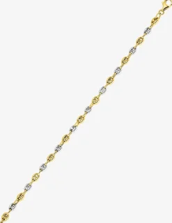 Bracelet Chaîne grain de café bicolore or 375 ‰ SO OR