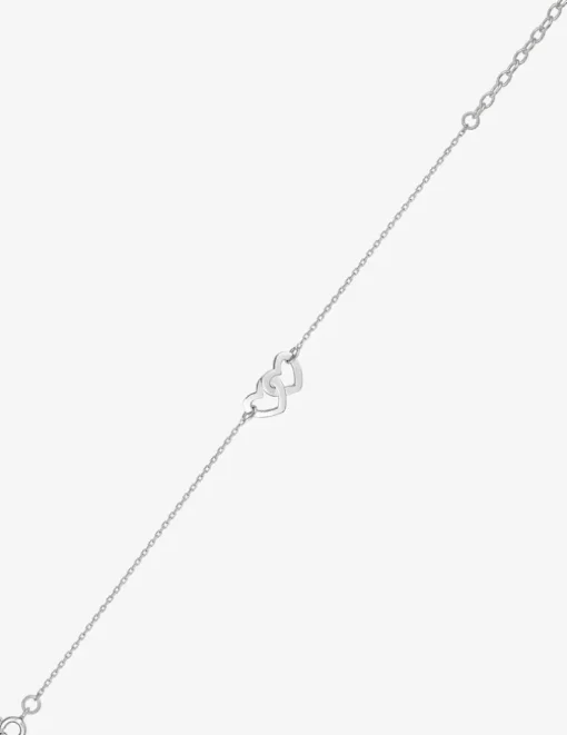 Bracelet coeurs en argent 925 ‰ rhodié SO OR