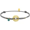 Bracelet corde en plaqué or et turquoise SO OR