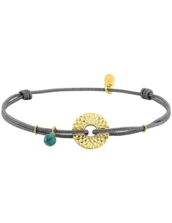 Bracelet corde en plaqué or et turquoise SO OR
