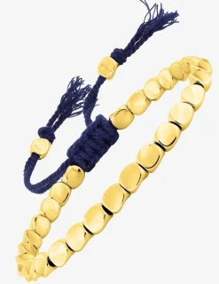 Bracelet cordon cuivre doré bleu SO OR