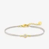 Bracelet cordon en acier doré avec pierre synthétique SO OR