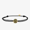Bracelet cordon Mélodie Or jaune 375‰ et laque noir de Jais SO OR