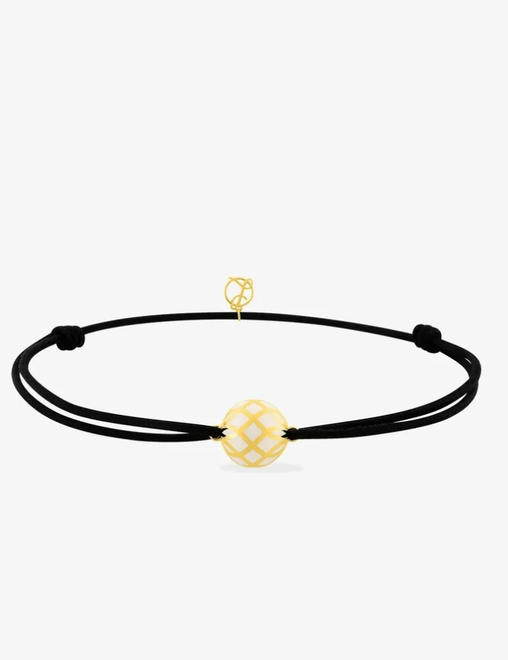Bracelet cordon Mélodie Or jaune 375‰ et laque ivoire SO OR