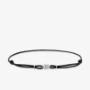 Bracelet cordon noir, oxyde de zirconium 4 mm et argent rhodié 925 ‰ SO OR