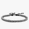 Bracelet cordon nylon noir et acier SO OR