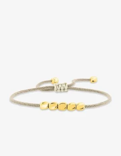 Bracelet cordon perles acier doré fantaisie SO OR
