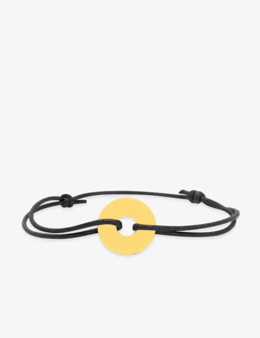 Bracelet cordon personnalisable homme plaqué or SO OR