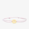 Bracelet cordon rose motif fille en or jaune 375 ‰ SO OR