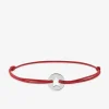 Bracelet cordon rouge motif étoile argent 925‰ rhodié SO OR