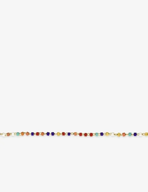 Bracelet cristaux multicolores acier doré SO OR