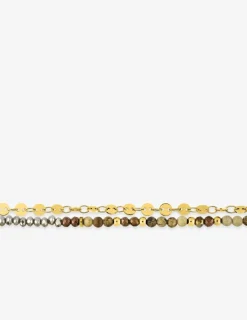Bracelet cristaux synthétiques bicolores et acier doré SO OR