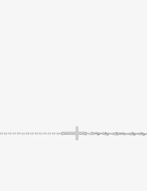 Bracelet croix en argent 925‰ rhodié SO OR