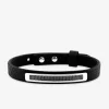 Bracelet cuir et plaque maillons acier SO OR