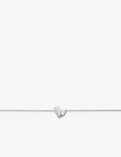 Bracelet cœur argent 925‰ rhodié et oxydes de zirconium SO OR