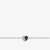 Bracelet cœur en argent 925 ‰ rhodié et oxydes de zirconium blancs et noirs SO OR