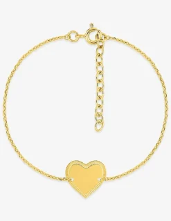 Bracelet cœur liseré fantaisie argent 925‰ rhodié SO OR