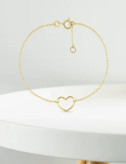 Bracelet cœur or jaune 375‰ SO OR