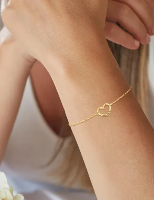 Bracelet cœur or jaune 375‰ SO OR