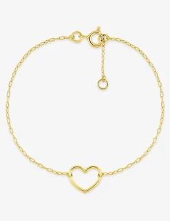 Bracelet cœur or jaune 375‰ SO OR