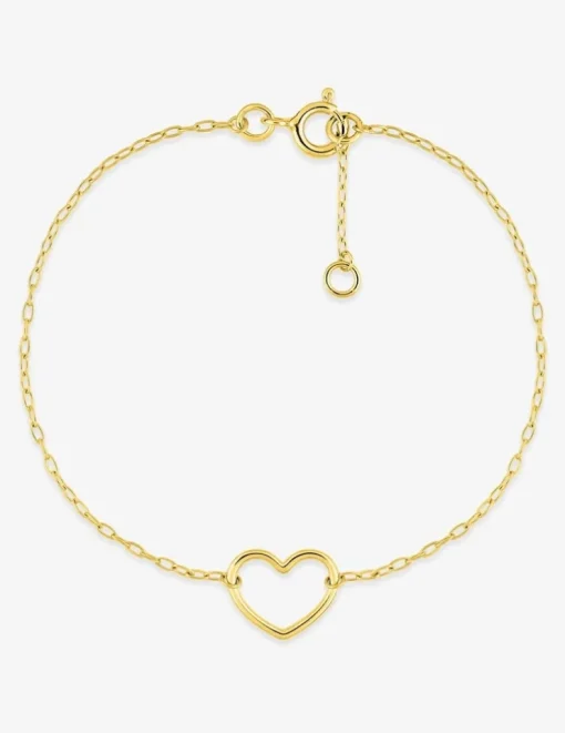 Bracelet cœur or jaune 375‰ SO OR