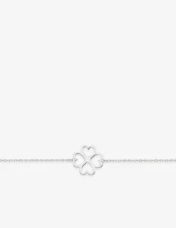 Bracelet cœurs trèfle en argent 925 ‰ rhodié SO OR