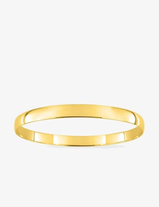 Bracelet demi-jonc plat 6 mm en or jaune 375 ‰ SO OR