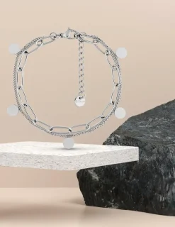 Bracelet deux rangs en acier SO OR