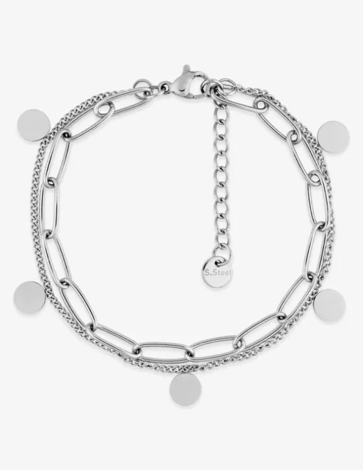 Bracelet deux rangs en acier SO OR